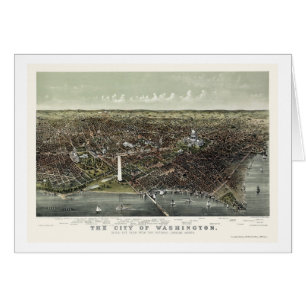 Washington, DC Panorama Map - 1892