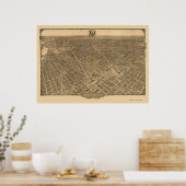 Washington, DC Panoramic Map - 1921 Poster (Keuken)