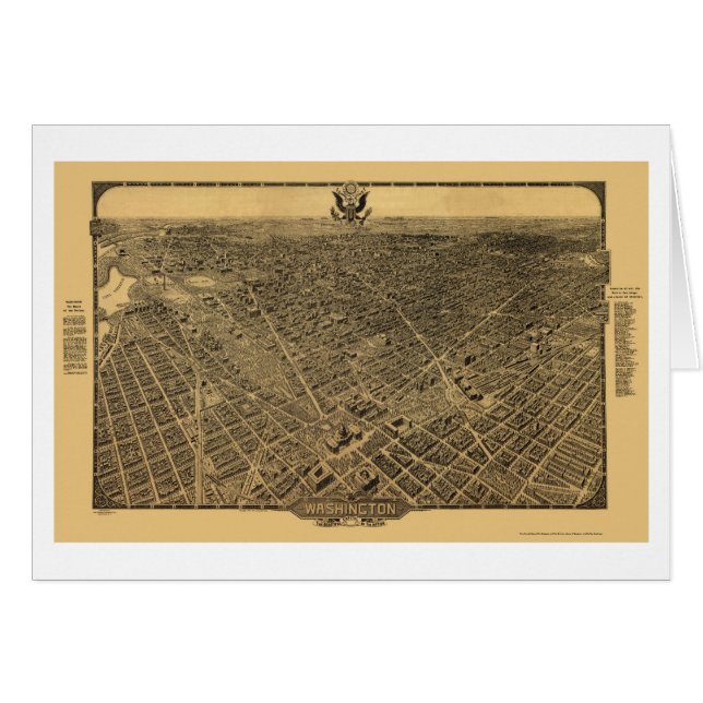 Washington, DC Panoramic Map - 1922 (Voorkant Horizontaal)