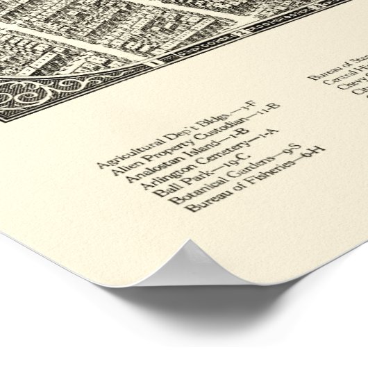 Washington, DC Panoramic Map - 1923 Poster (Hoek)