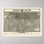 Washington, DC Panoramic Map - 1923 Poster (Voorkant)