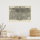 Washington, DC Panoramic Map - 1923 Poster (Keuken)
