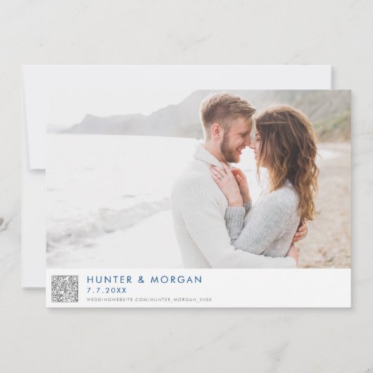 Washington DC Plattegrond Moderne Huwelijk Save The Date (Achterkant)