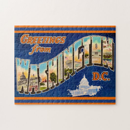 Washington DC Postcard Jigsaw Puzzle (Horizontal)
