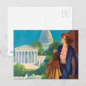 Washington DC-reisillustratie Briefkaart (Voorkant / Achterkant)