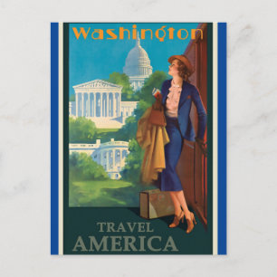  Washington DC-reisillustratie Briefkaart