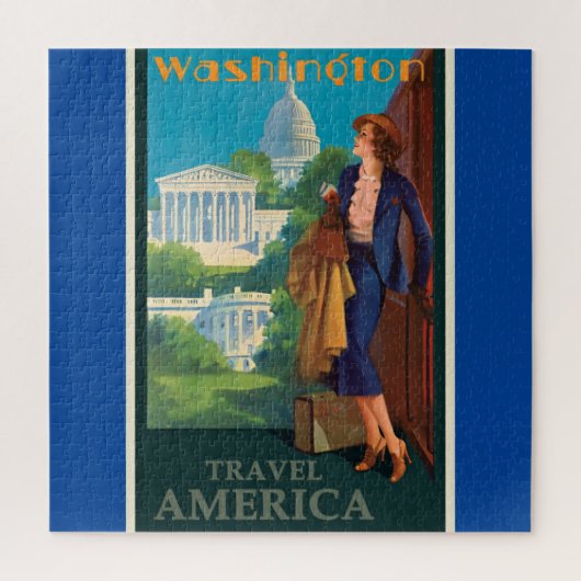  Washington DC-reisillustratie Legpuzzel (Verticaal)