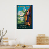  Washington DC-reisillustratie Poster (Keuken)