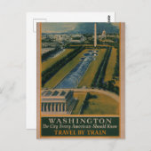  Washington DC-reisposter Briefkaart (Voorkant / Achterkant)