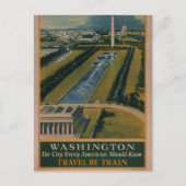  Washington DC-reisposter Briefkaart (Voorkant)
