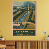  Washington DC-reisposter Canvas Afdruk (Insitu (Woonkamer))