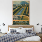  Washington DC-reisposter Canvas Afdruk (Insitu (Slaapkamer))