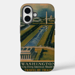 Washington DC-reisposter iPhone 16 Hoesje