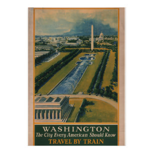Washington DC-reisposter Foto Afdruk