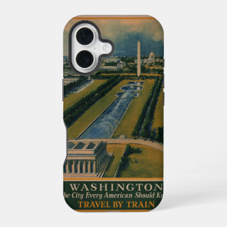 Washington DC-reisposter iPhone 16 Hoesje