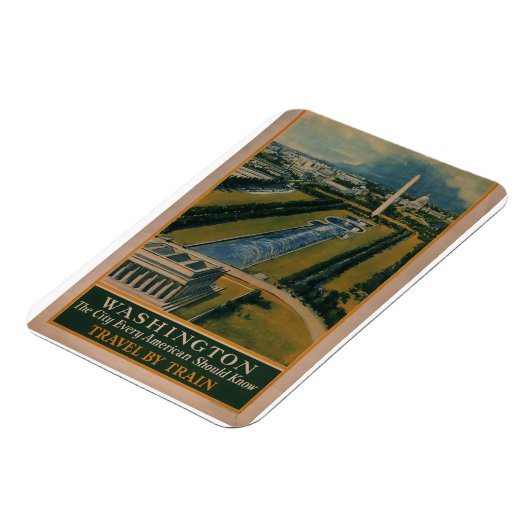 Washington DC-reisposter Magneet (Linkerzijde)