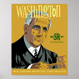 Washington, DC. Reisposter Retrostijl Poster