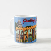 Washington DC Retro Postcard Mug (Devant gauche)