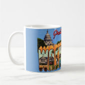 Washington DC Retro Postcard Mug Koffiemok (Links)