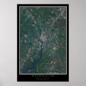 Washington DC Satellite Poster Map (Voorkant)