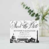 Washington DC Save the Date -  monumenten (Staand voorkant)
