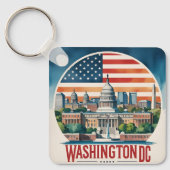 Washington DC Silhouet Sleutelhanger (Voorkant)