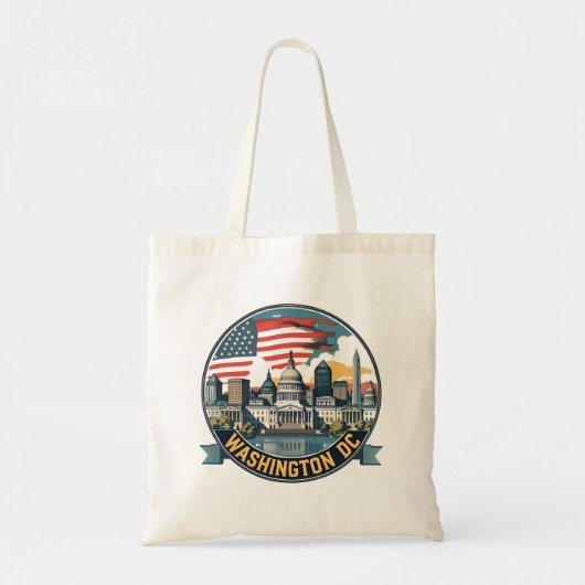 Washington DC Silhouet Tote Bag (Voorkant)
