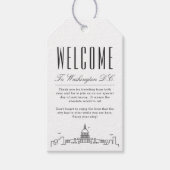 Washington DC. Silhouette | Welkomstbericht Cadeau Cadeaulabel (Voorkant)