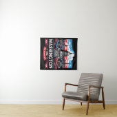 Washington DC Skyline bezienswaardigheden kunst Wandkleed (In Situ (horizontaal))