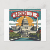 Washington DC Skyline Briefkaart (Voorkant)
