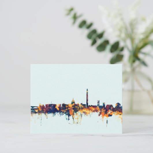 Washington DC Skyline Briefkaart (Staand voorkant)