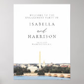 WASHINGTON DC Skyline Engagement Party Welkom Poster (Voorkant)