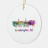 Washington DC-skyline in waterverf Keramisch Ornament (Links)