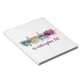 Washington DC-skyline in waterverf Notitieblok (Schuin)