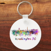 Washington DC-skyline in waterverf Sleutelhanger (Voorkant)