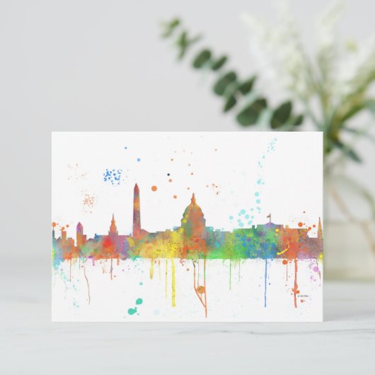 WASHINGTON DC SKYLINE MCLR - Carte invitation/répo (Debout devant)