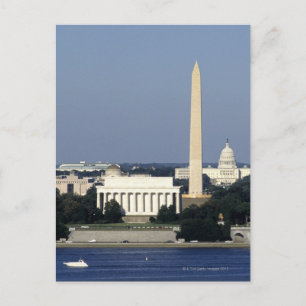 Washington DC Skyline met US Capitol Building 2 Briefkaart