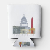 Washington DC skyline poster Blikjeskoeler (Achterkant)