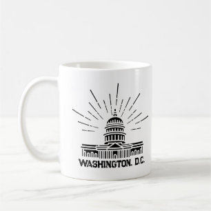 Washington DC Skyline United States Capitol Koffiemok
