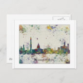 WASHINGTON DC skyline, Washington DC Print Briefkaart (Voorkant / Achterkant)