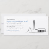 Washington DC Skyline Wedding Uitnodiging (Voorkant)