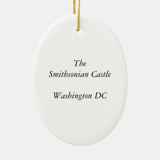 Washington DC Smithsonian Castle Ornament (Achterkant)