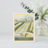 Washington DC Spoorweg Naar het Capitool Reizen Briefkaart (Staand voorkant)