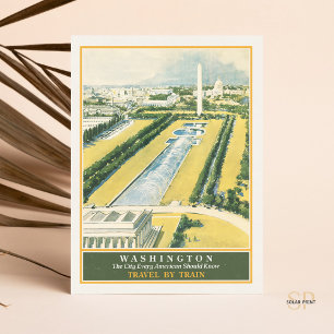 Washington DC Spoorweg Naar het Capitool Reizen Briefkaart