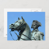 Washington, DC, standbeeld van generaal George Briefkaart (Voorkant / Achterkant)