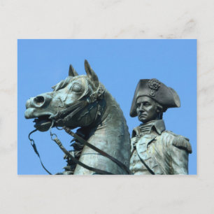 Washington, DC, standbeeld van generaal George Briefkaart