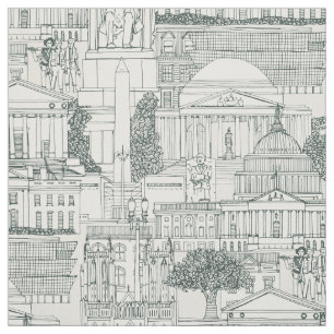Washington DC toile balsem sterk wit Stof