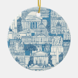Washington DC toile blue Keramisch Ornament