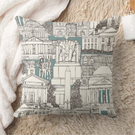Washington DC toile jeneverbes Kussen