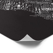 Washington DC — Typografie — Dramatische B&W Poster (Hoek)